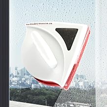 Magnetic Window Cleaner for Double Glazed Windows 15–24mm, Double-Sided Magnetic Cleaning Tool with Safety Rope, Water Reservoir and Scratch-Resistant Pads