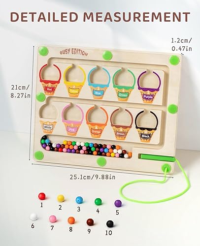 Miniatura 4 de Busy edition Juguetes educativos magnéticos de color y números para actividades de aprendizaje preescolar, juguetes Montessori para niños de 3 años,