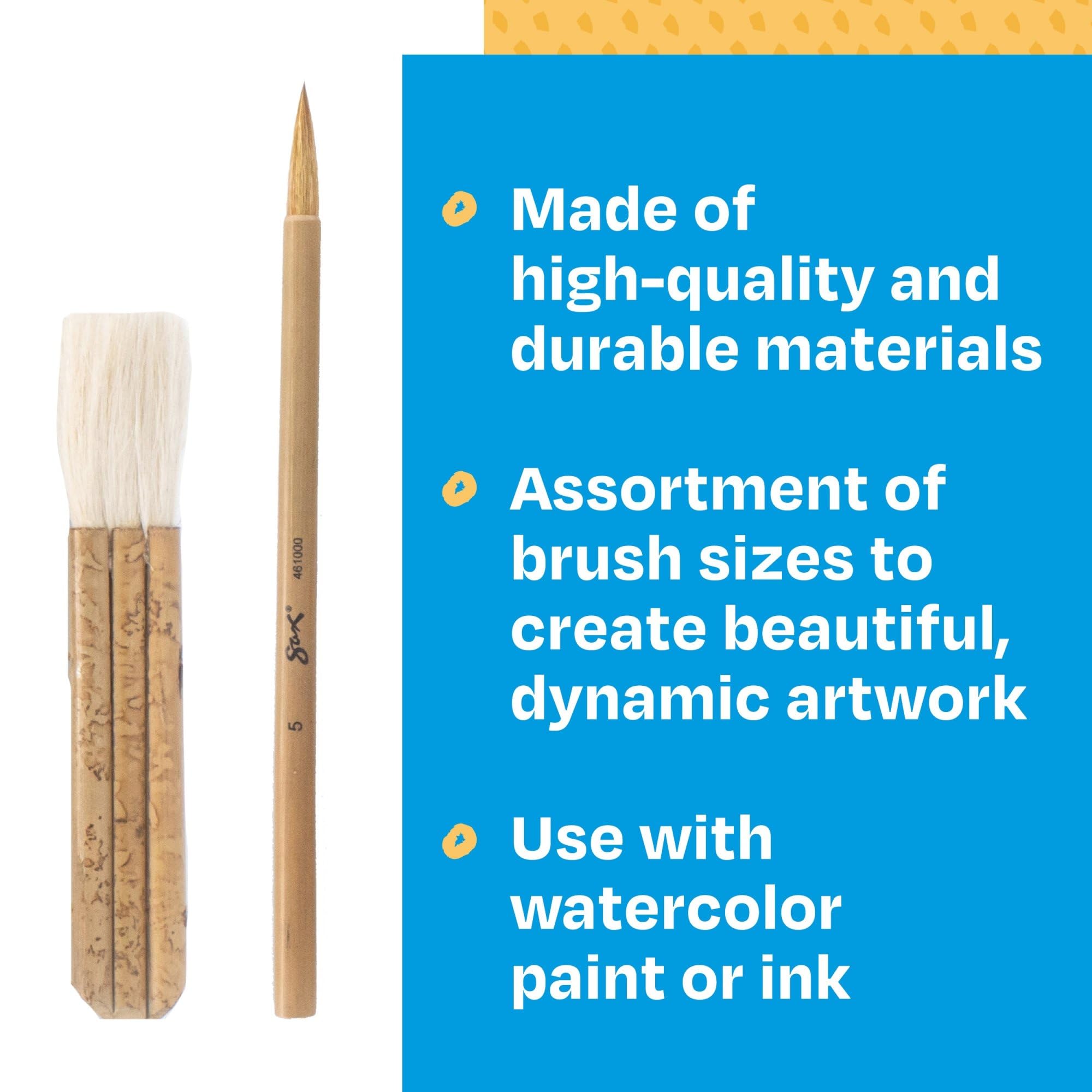 School Specialty Oriental Decorative Brush Set, Assorted Sizes, Set of 9 - 461000 - Image 7