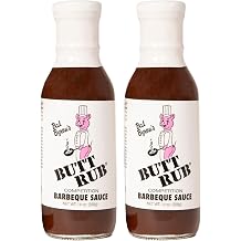 Bad Byron's Butt Rub Competition Barbeque Sauce, 14 oz | Tomato-Based BBQ Sauce | Sweet Heat & Tangy Flavor | Perfect for Grilling & Smoking 14 Ounce Pack of 2