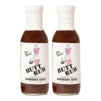 Bad Byrons Butt Rub Competition Barbeque Sauce, 14 oz | Tomato-Based BBQ Sauce | Sweet Heat & Tangy Flavor | Perfect for Grilling & Smoking 14 Ounce Pack of 2