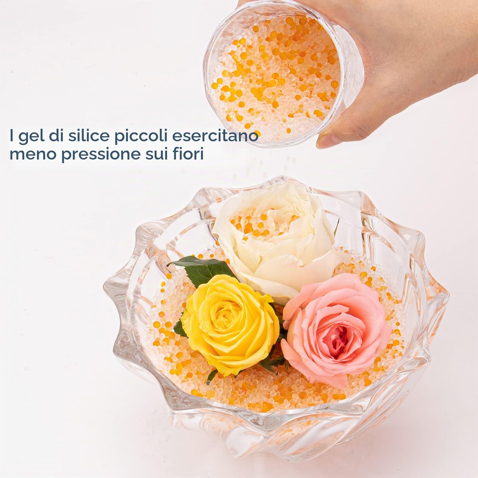 O2frepak Cristalli Essiccanti per Fiori di Gel di Silice da 2.2 Libbre (1KG), Confezioni di Perline Essiccanti di Gel di Silice Riutilizzabili con Indicazione del Colore
