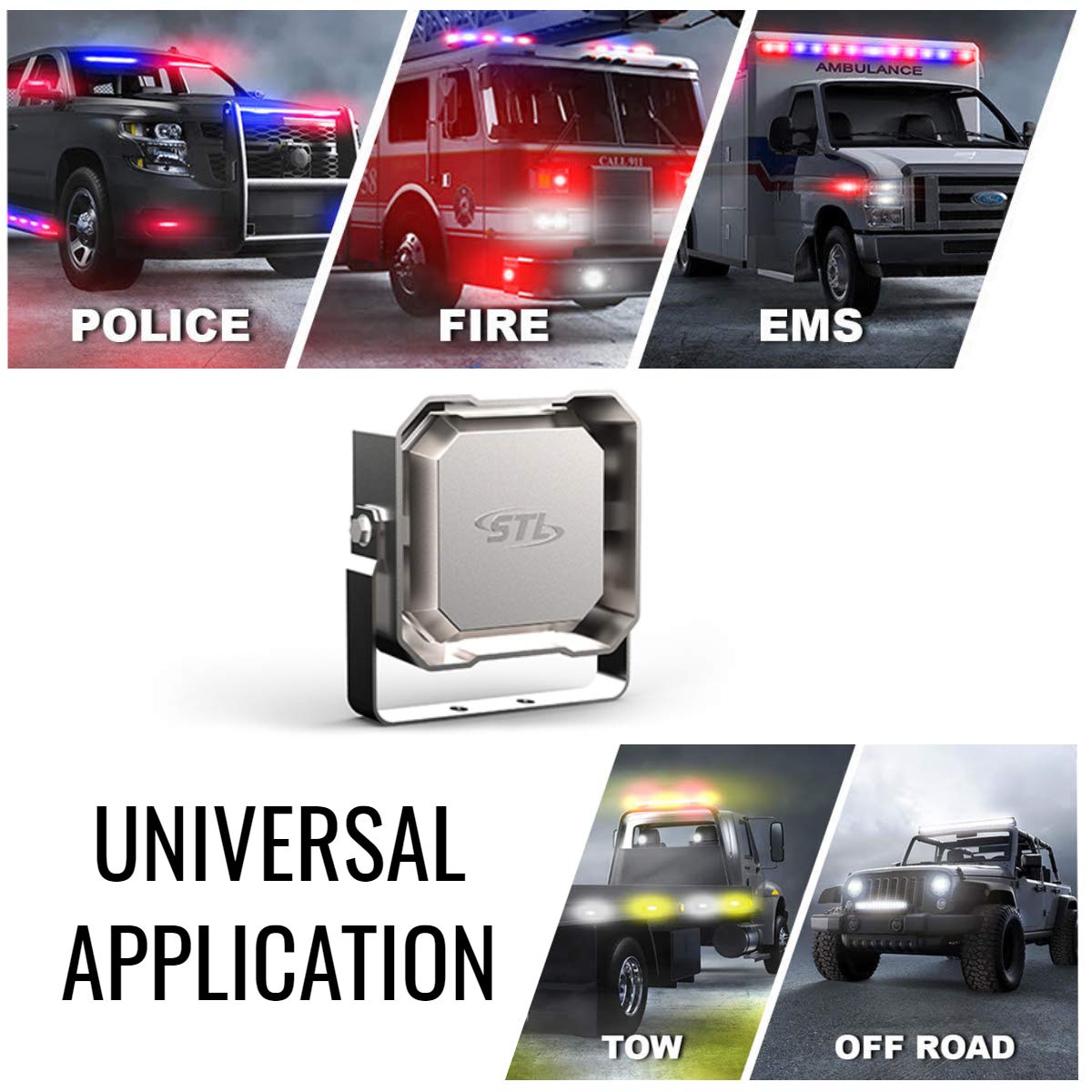 サイレン 緊急車両 パーツ Amazon | SpeedTech Lights アイコンスピーカー 100ワット 緊急車両