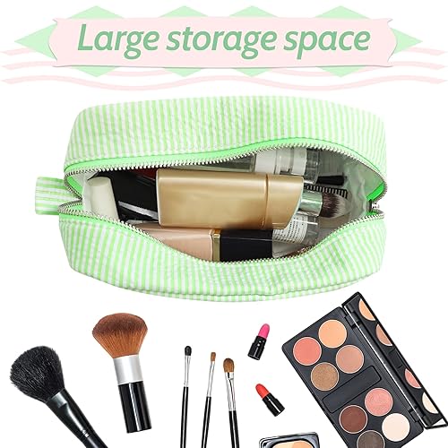 Miniatura 5 de Bolsa de cosméticos de sirsaca, bolsa de maquillaje grande de viaje con cierre de cremallera, organizador de cosméticos de sirsaca para mujeres y