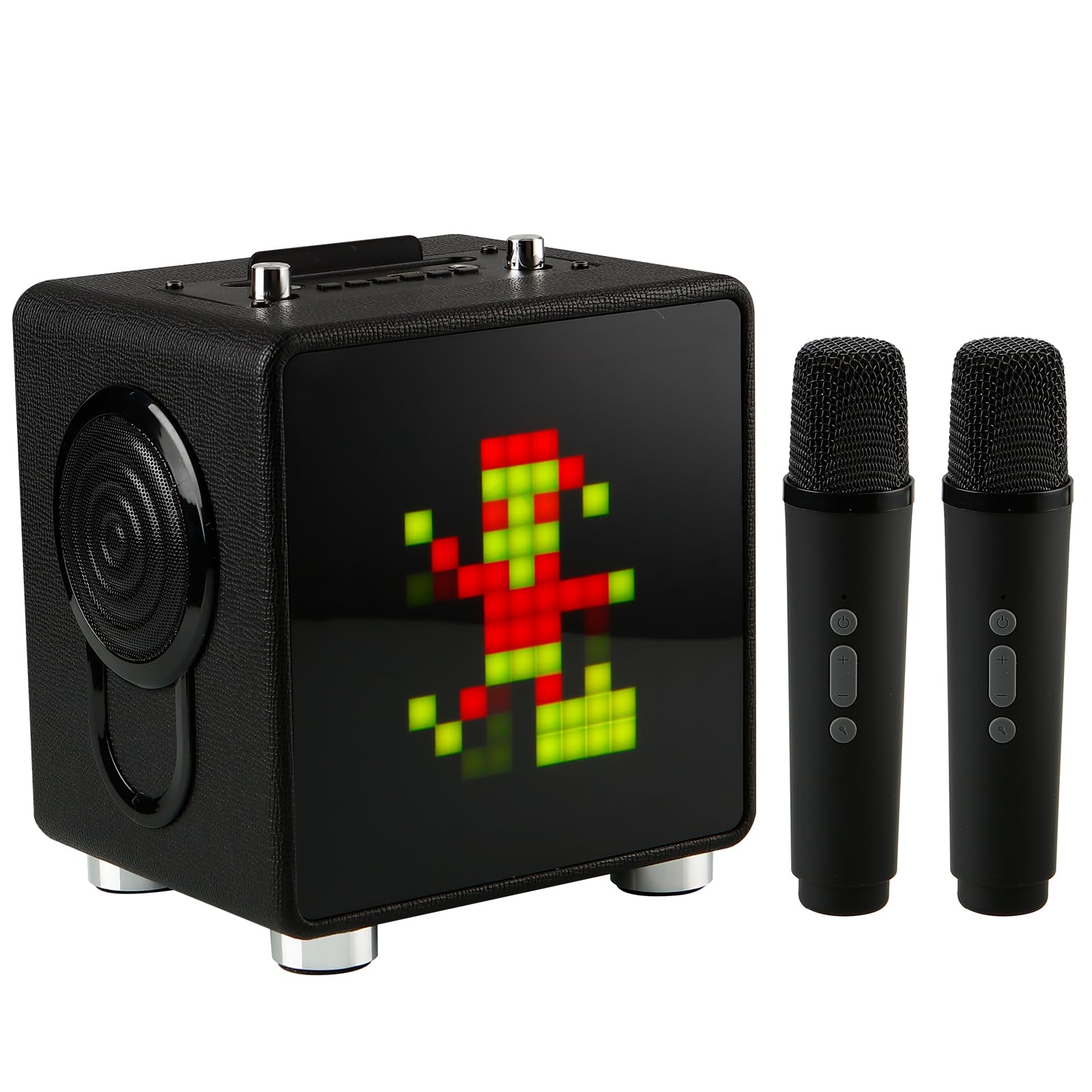 KBQ Karaoka Machine with 2 Wireless Microphones, Portable