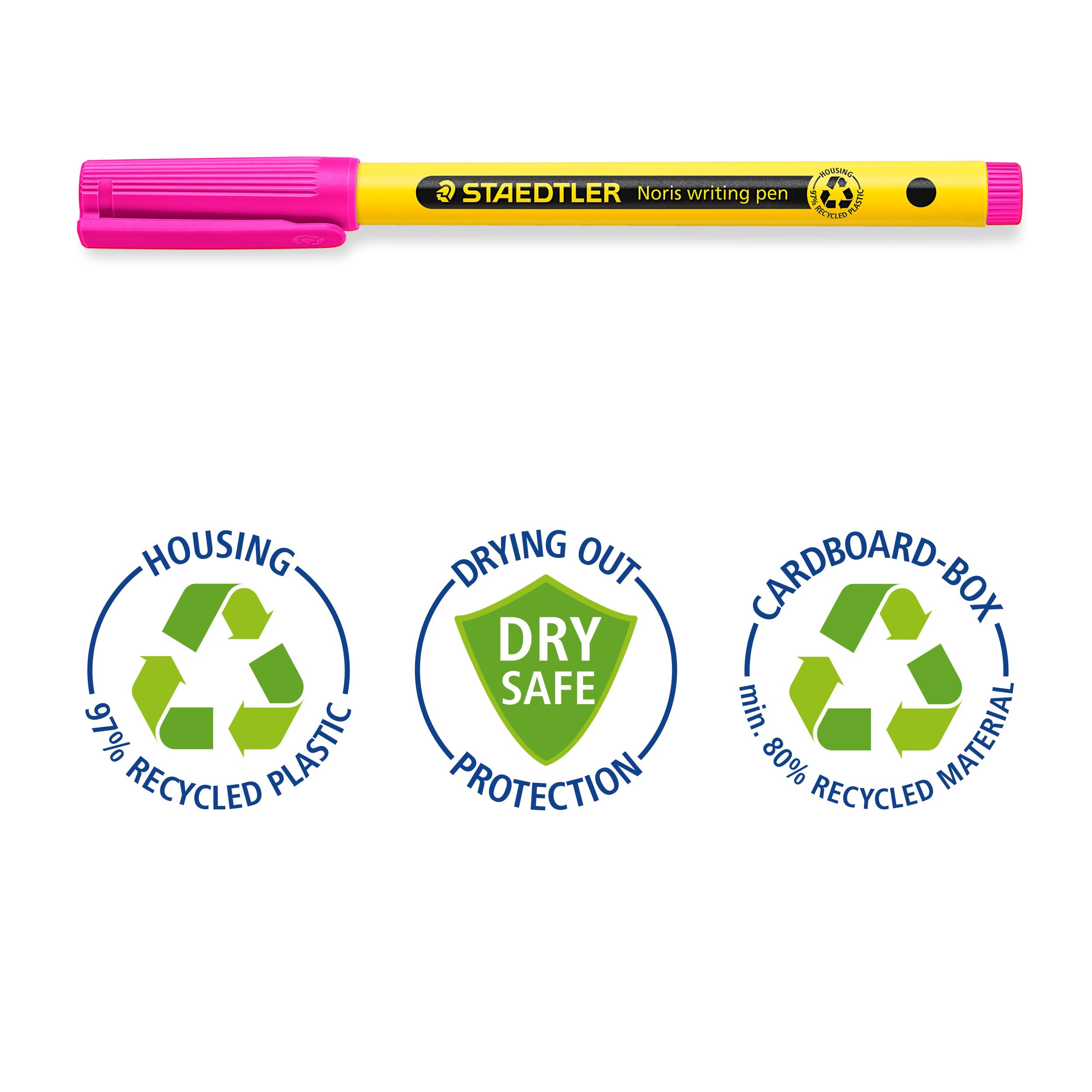 STAEDTLER Noris - Handwriting Pen - Magenta - Pack of 50, 307-20CT50 - Image 3