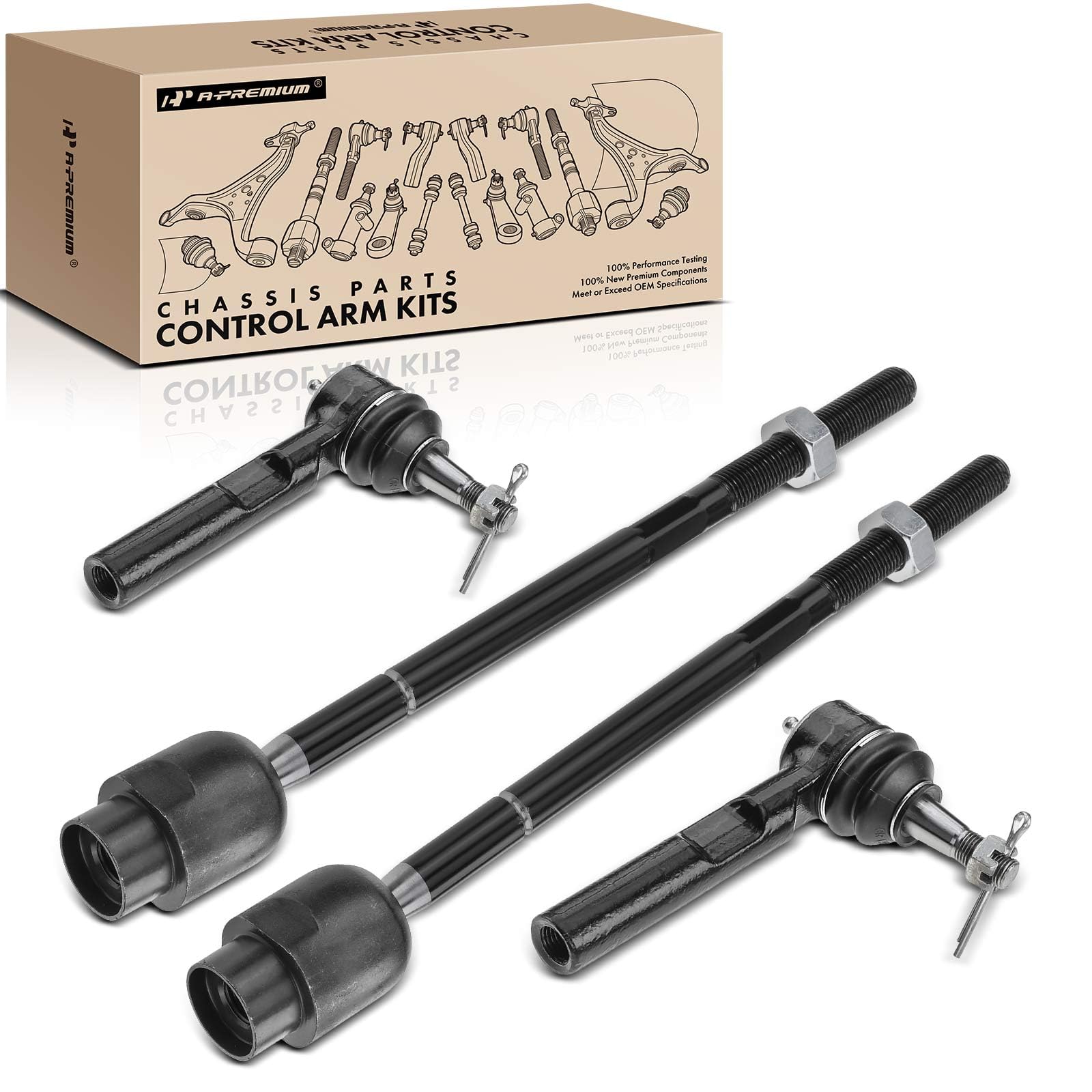 6Pcs ES3374RL Front Tie Rod Ends Sway Bar Links Fits Chevrolet Malibu 2004-2012