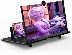 Lupa de tela de 14 polegadas - Ampliador de tela 3D HD para celular, filmes, vídeos e jogos - Suporte dobrável para celular com amplificador de tela - Compatível com todos os smartphones