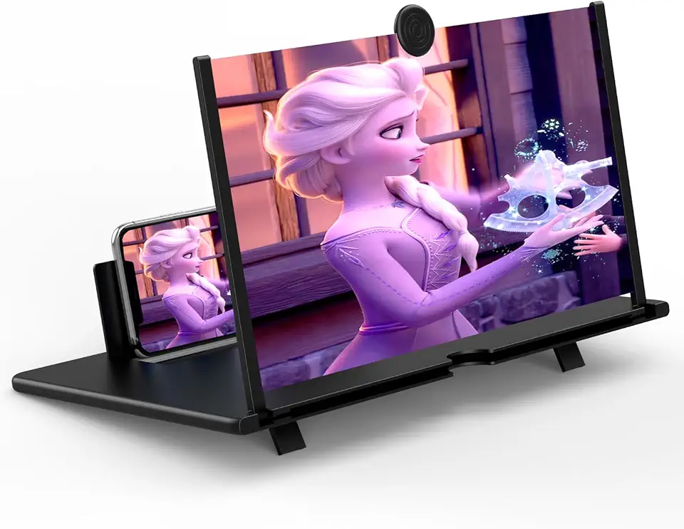 Lupa de tela de 14 polegadas - Ampliador de tela 3D HD para celular, filmes, vídeos e jogos - Suporte dobrável para celular com amplificador de tela - Compatível com todos os smartphones