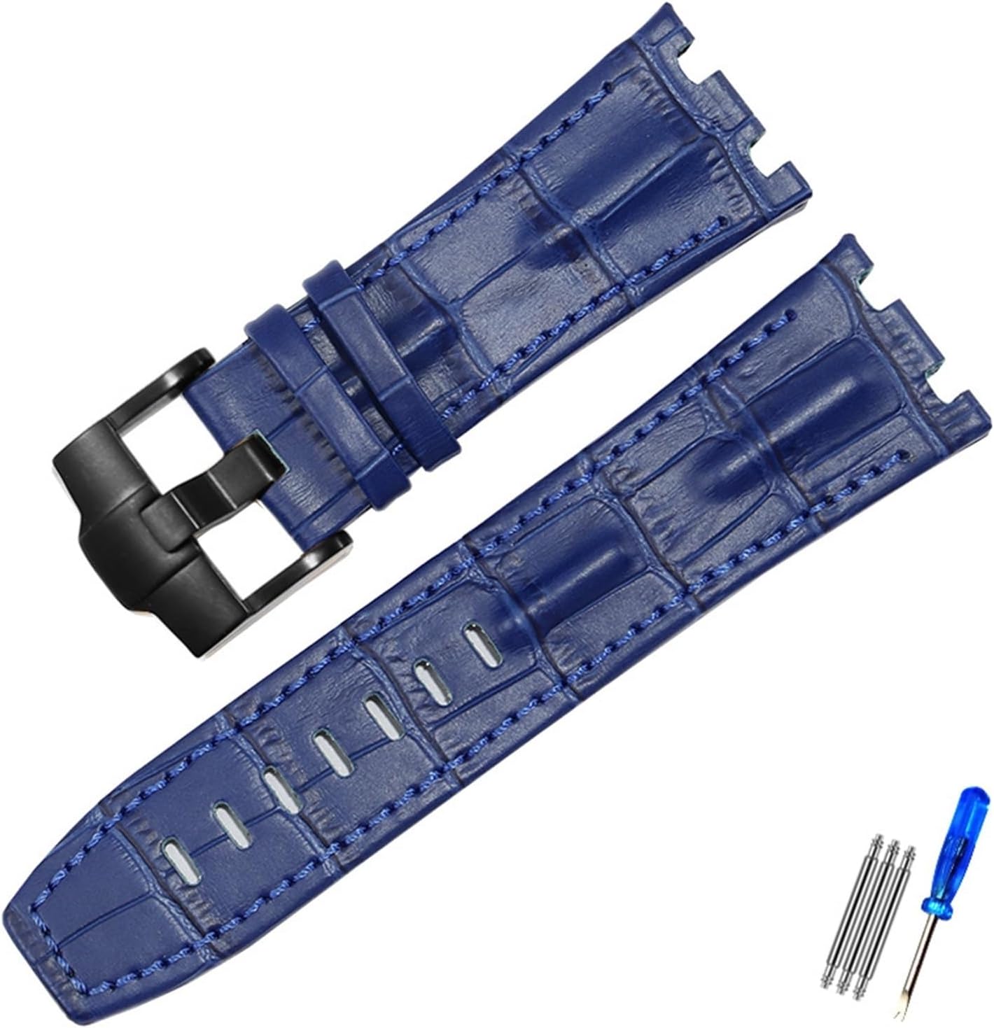 MJMT06 Genuine Leather Watch Strap Compatible with AP 15703 Royal Oak Offshore Series 28mm Black Brown Blue Watchbands Accessories Men