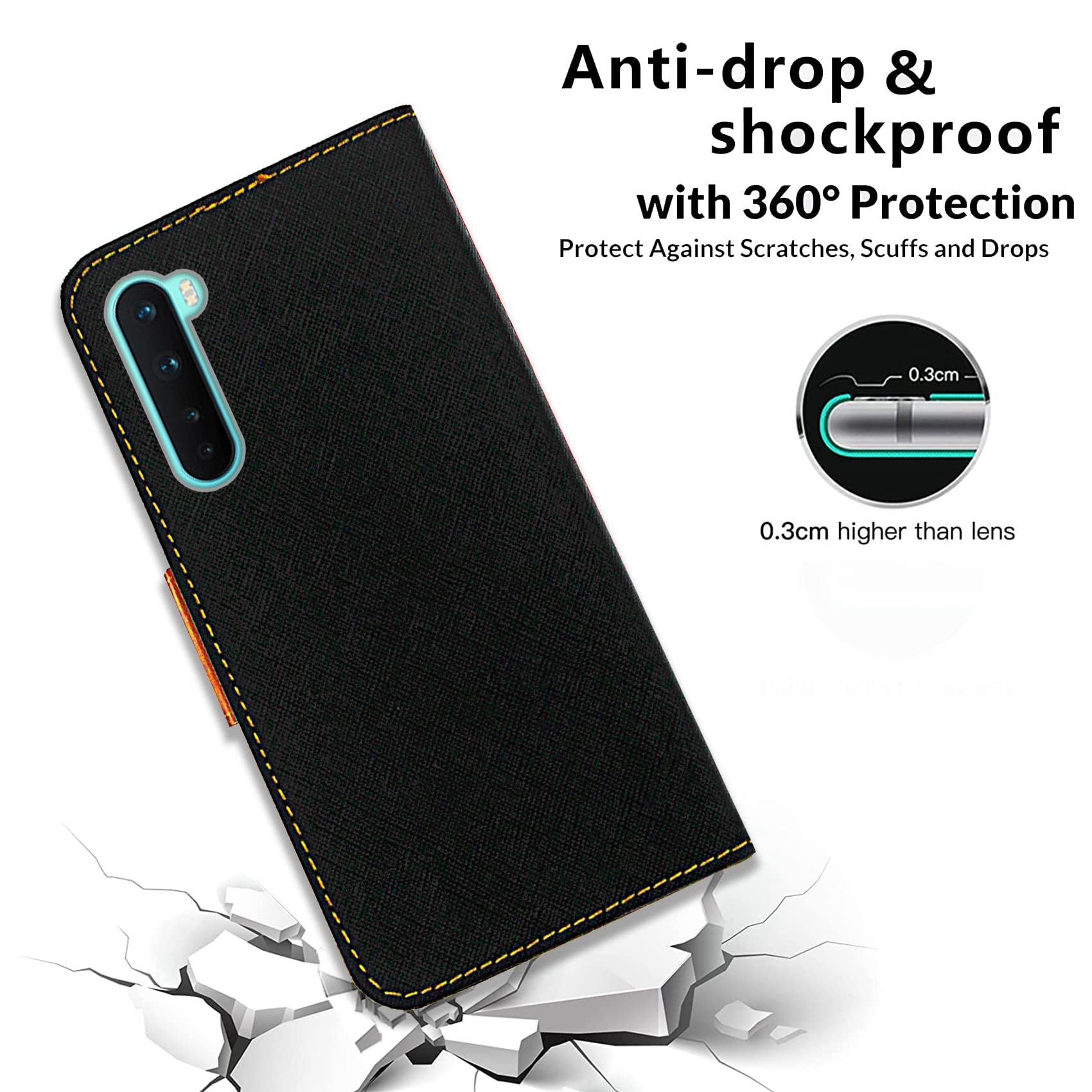 Cover per Oneplus Nord 5 5G, Custodia Flip Pelle Leather Portafoglio