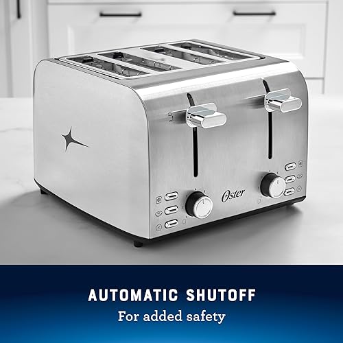 Miniatura 6 de Oster 4 Slice Toaster, With 7 Browning Settings, Extra Wide Slots For Bagels and Special Breads, Removable Easy-to-Clean Crumb Tray