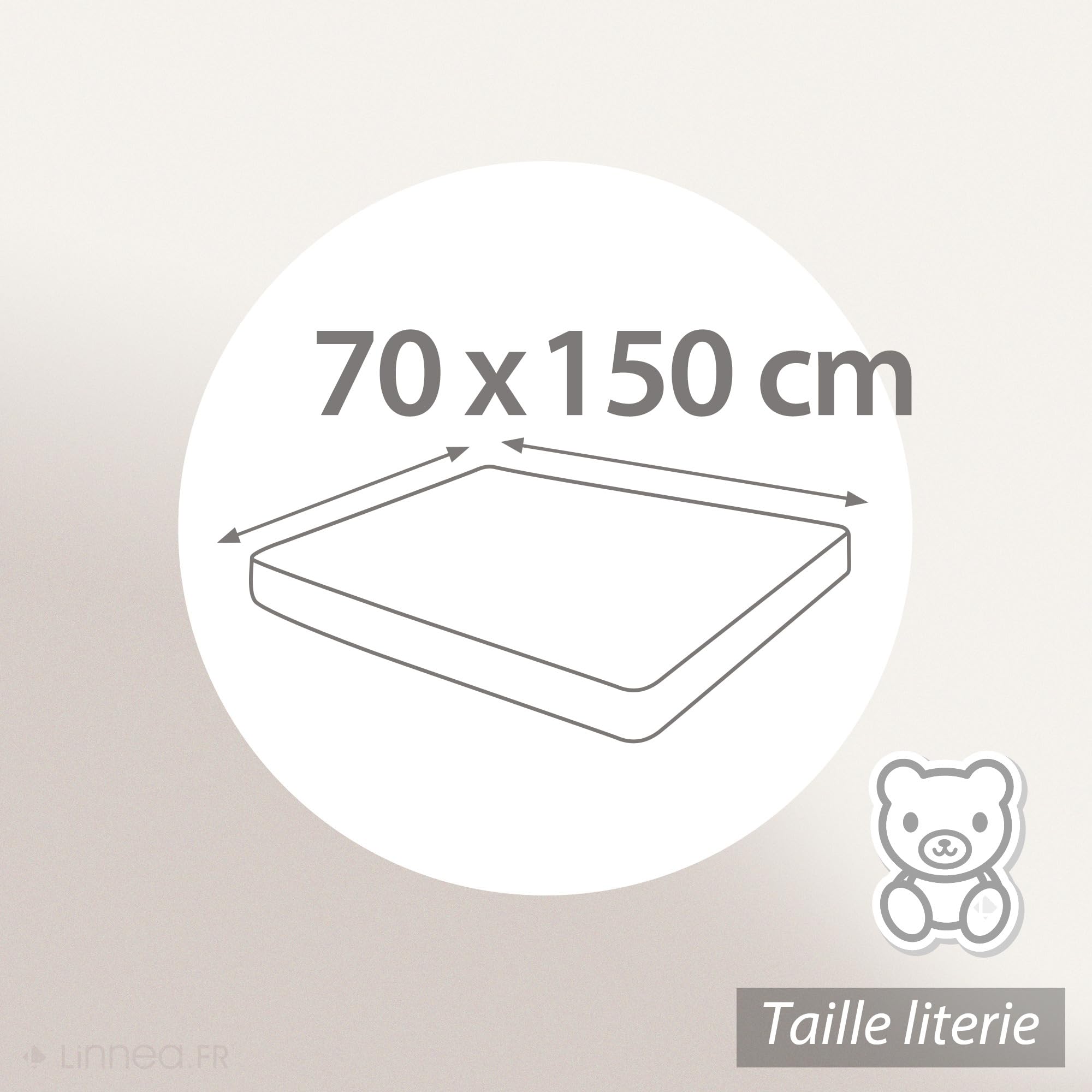 Housse De Traversin Linnea Antonin - 70cm - Molleton Coton - Anti-Acariens - Fabriqué En France