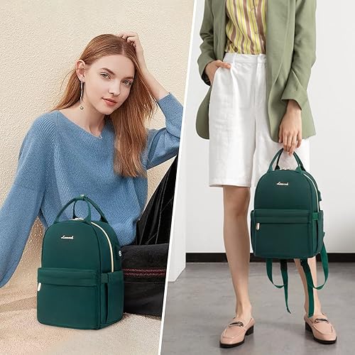 Miniatura 2 de LOVEVOOK Mini mochila para mujer, mochila pequeña, bonita mochila a la moda, Verde, Mochilas Daypack