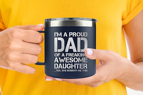 Miniatura 7 de Regalos para papá de hija, hijo, niños en el día del padre, Navidad, cumpleaños, regalos divertidos de Fathhers, regalo para padre, taza de 14