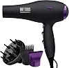 Hot Tools Pro Artist Tourmaline 2000 Turbo secador de pelo de 1875 vatios, negro | Ligero, secado rápido, tecnología iónica para secados de calidad de salón, 6 ajustes de calor/velocidad, peine, concentrador, difusor, 1 unidad 1