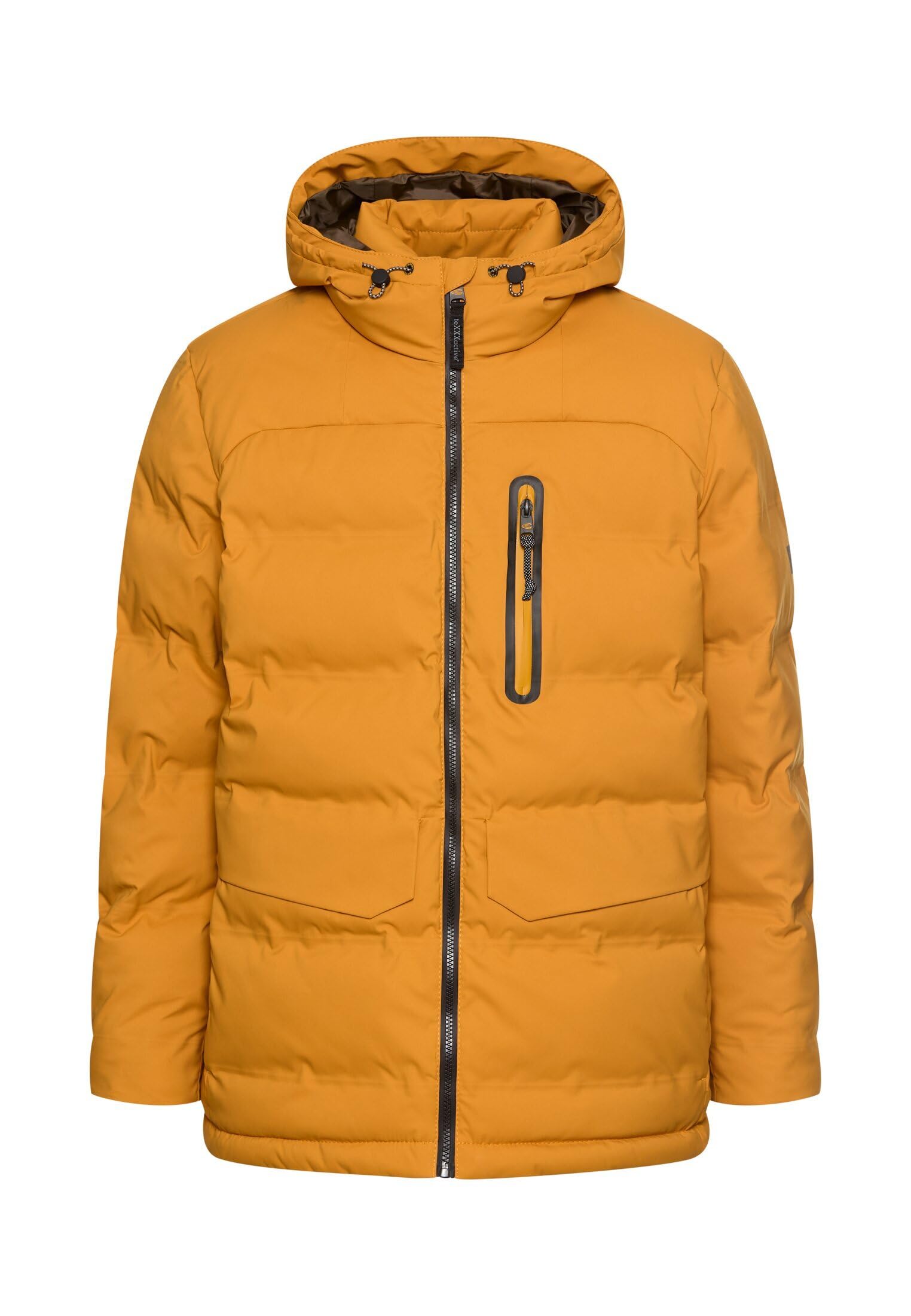 camel active Funktionsjacke Herren – Gelb, verstellbarer Saum und Kapuze, Winddicht/Wasserdicht