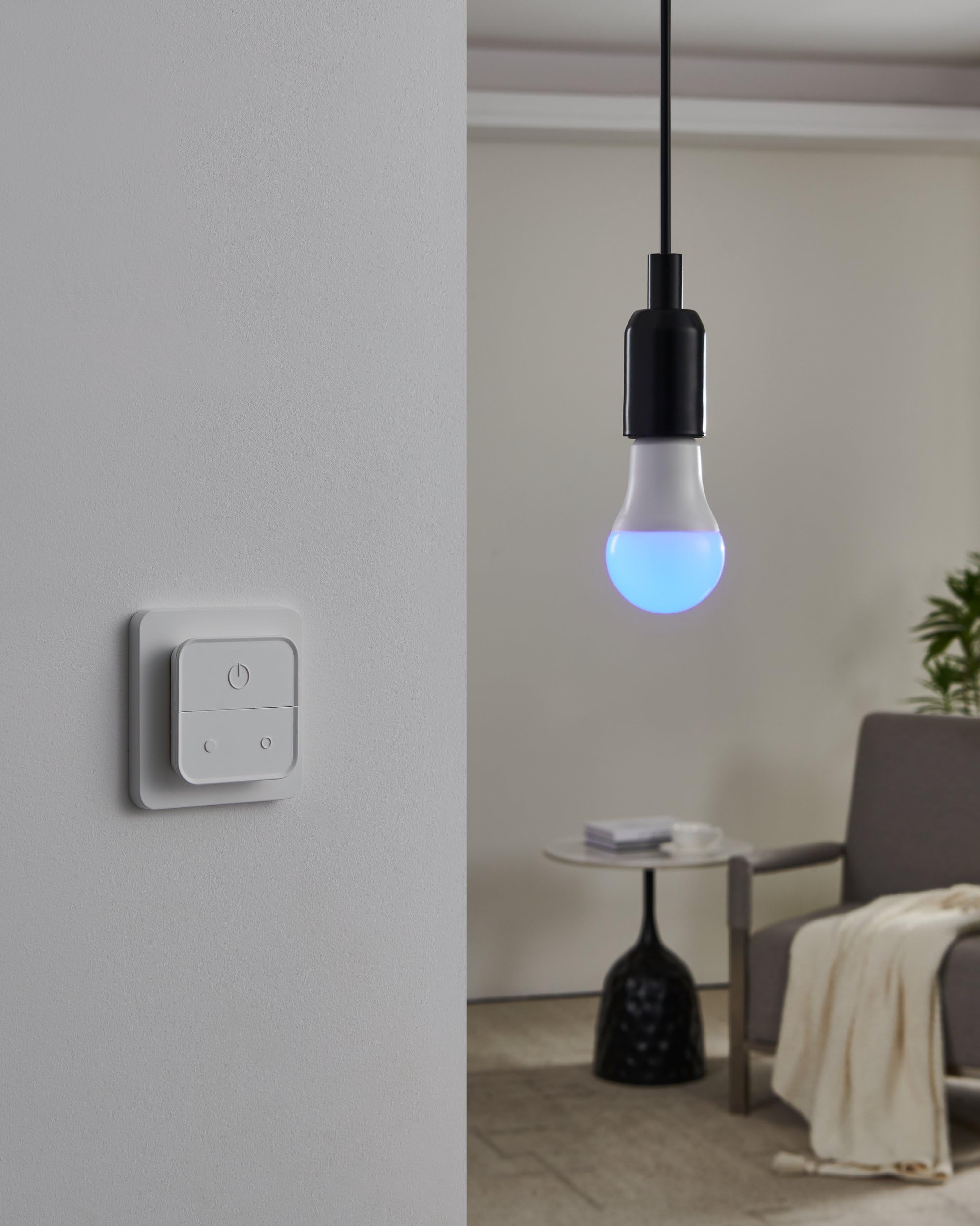 EGLO connect.z Smart-Home LED Leuchtmittel, 2er Set E27 Birnen mit Schalter | ZigBee, App und Sprachsteuerung Alexa, Glühbirnen dimmbar, warmweiß-kaltweiß, RGB, 806 Lumen