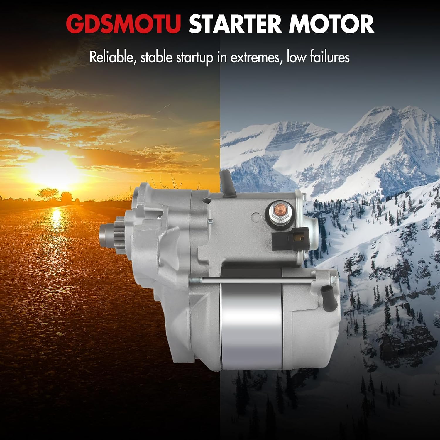 New Starter Compatible for Toyota for Tacoma 2.4L 1995-2004 for Toyota for T100 2.7L 1994-1998 for Toyota for Tacoma 2.7L 1995-2007, 1.4kW/12 Volt Starter Motor Replace 17668N 228000-3742