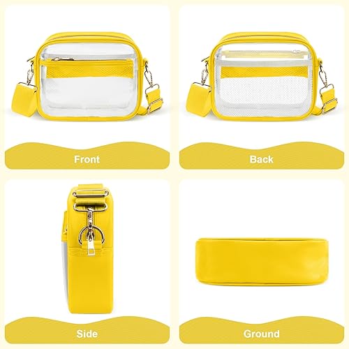 Miniatura 27 de KETIEE Bolso cruzado transparente, aprobado para estadios, para conciertos, eventos deportivos, festivales G1-negro