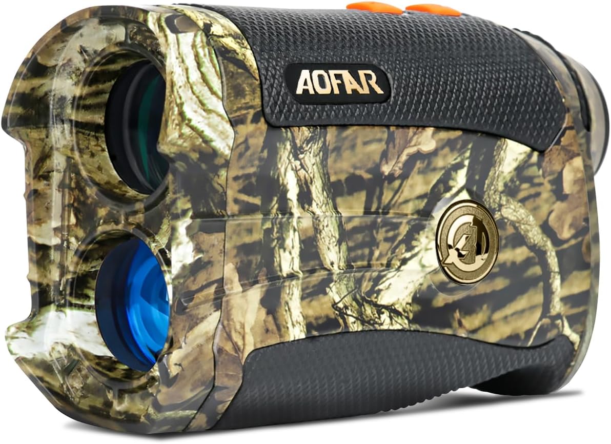AOFAR HX-1200T Range Finder for Hunting Archery, 1200 Yards with Angle and Horizontal Distance, Shooting Wild Waterproof Coma Rangefinder, 6X 25mm, Range and Bow Mode, Free Battery Gift Package