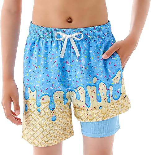 Generisch Bañador con estampado de helado para la playa, piscina, ropa de baño para niños y niñas