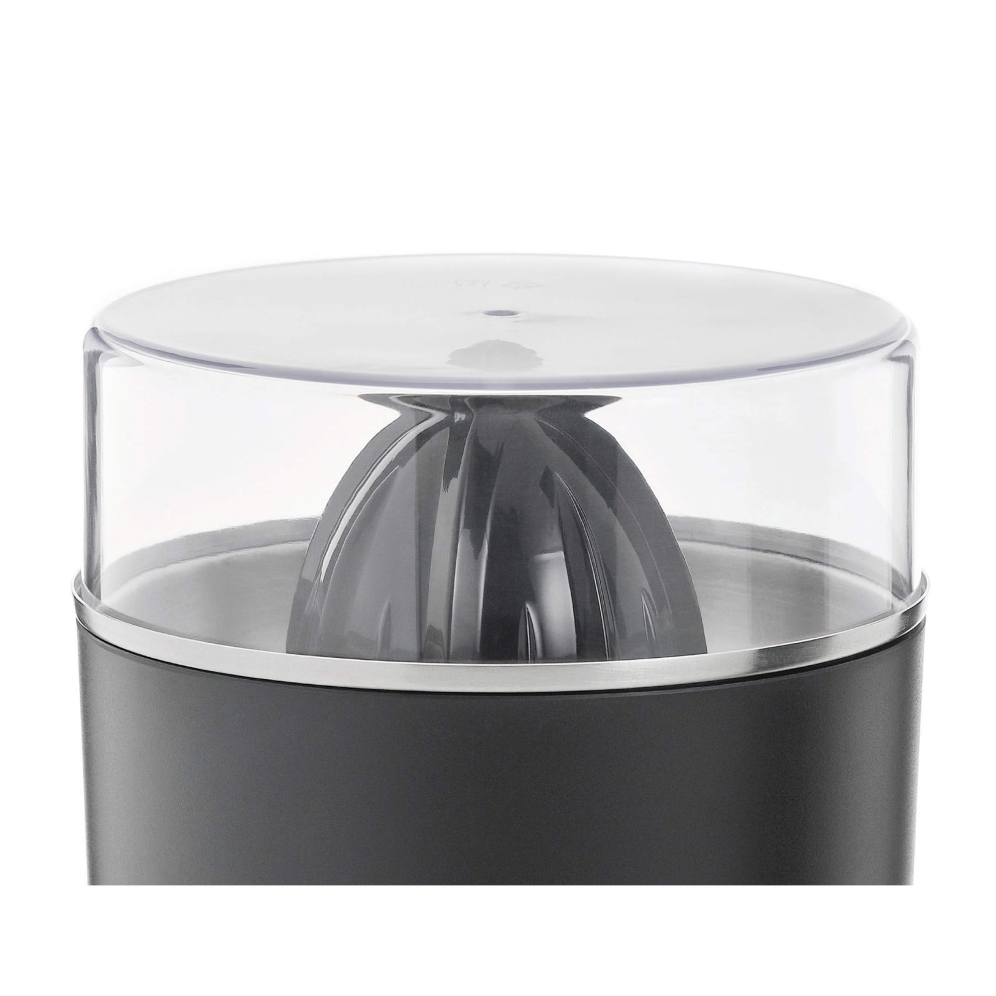WMF Stelio Presse-agrumes électrique, 85 W, Service direct dans le verre, Jus orange, Citron, Pamplemousse, Orange pressée, Compatible lave-vaisselle, Finition inox 0416030012