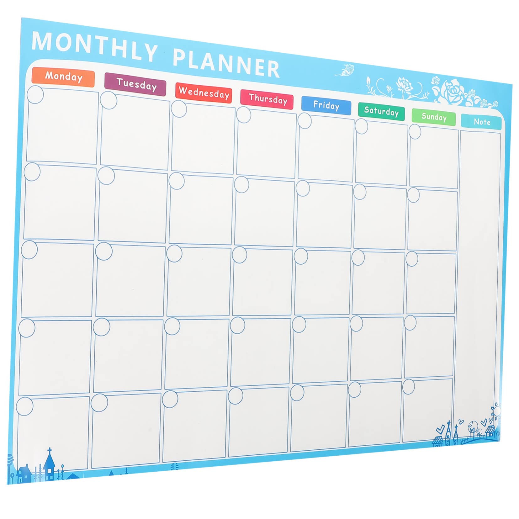 NUOBESTY 5stücke Magnetischer Kühlschrankplaner Mit Abwischbarem Whiteboard Magnetisches Planungsboard Für Monatliche Und Wöchentliche Organisation Für Küche Und Büro Mit Praktischen