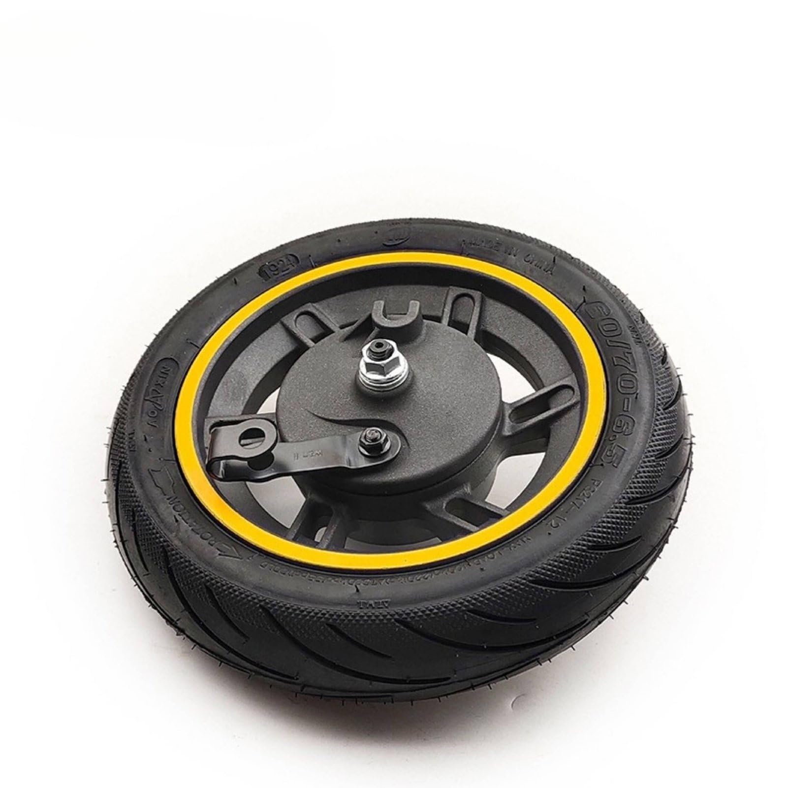 E-Scooter Vorderrad für Ninebot MAX G30/MAX G30D, 10 Zoll 60/70-6,5 Elektroroller Vorderrad Reifen mit Trommelbremse, Rutschfest Stoßdämpfung E-Roller Ersatzrad Zubehör