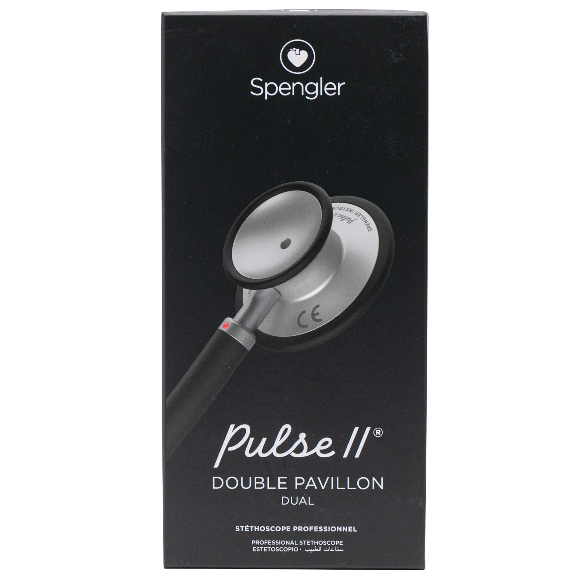 SPENGLER Pulse II Stéthoscope Infirmier Double Pavillon Carbon