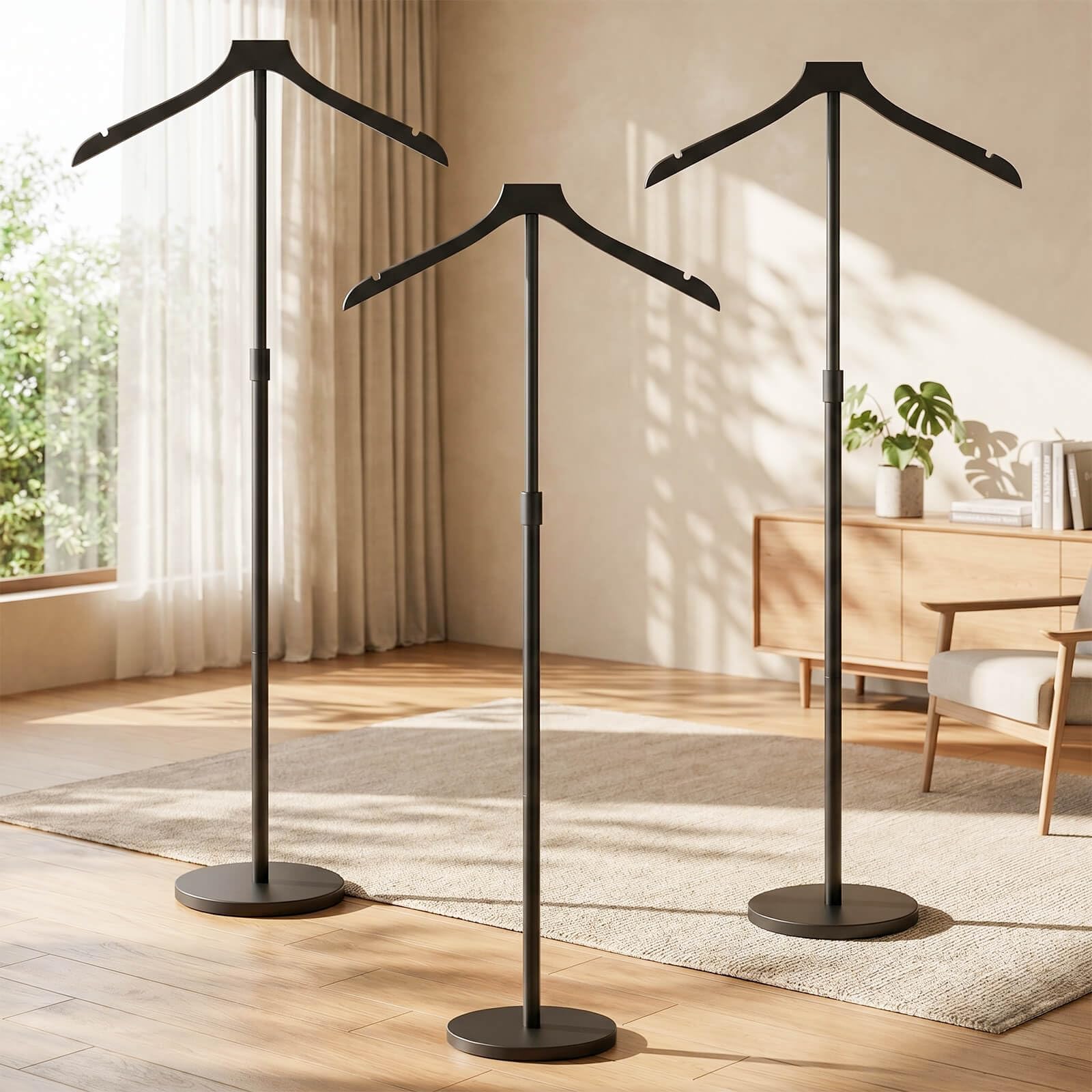 Photo 1 of OLV 3 Pack Mannequin Torso, Adjustable Shirt Display Stand 30 to 41 Inches Height, Stable Dress Form Clothing Display Stand for Vendor, Portable Garment Rack for Cap and Gown, Black