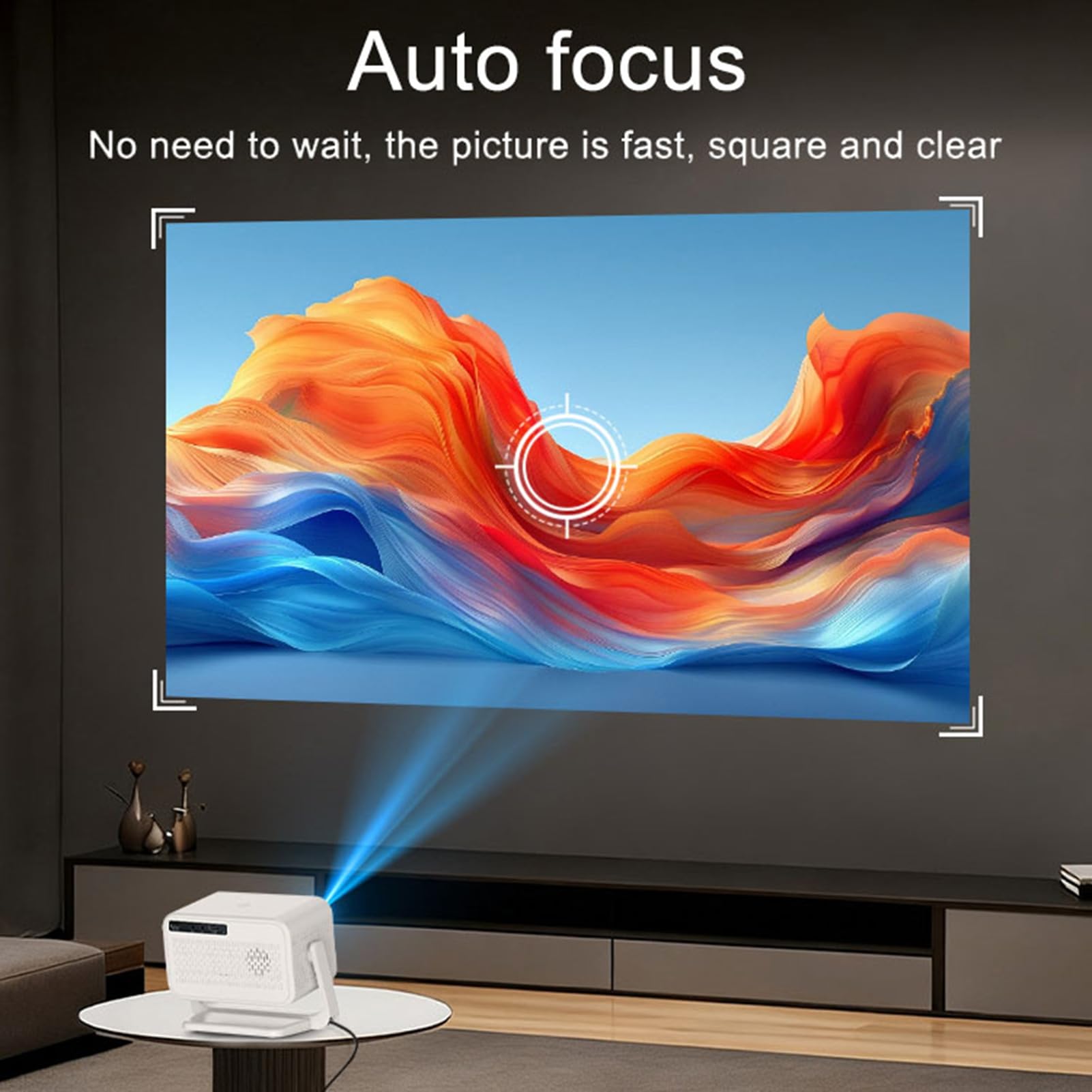 Projektor HD 1080P z WiFi i Bluetooth, dla Systemu Android 14