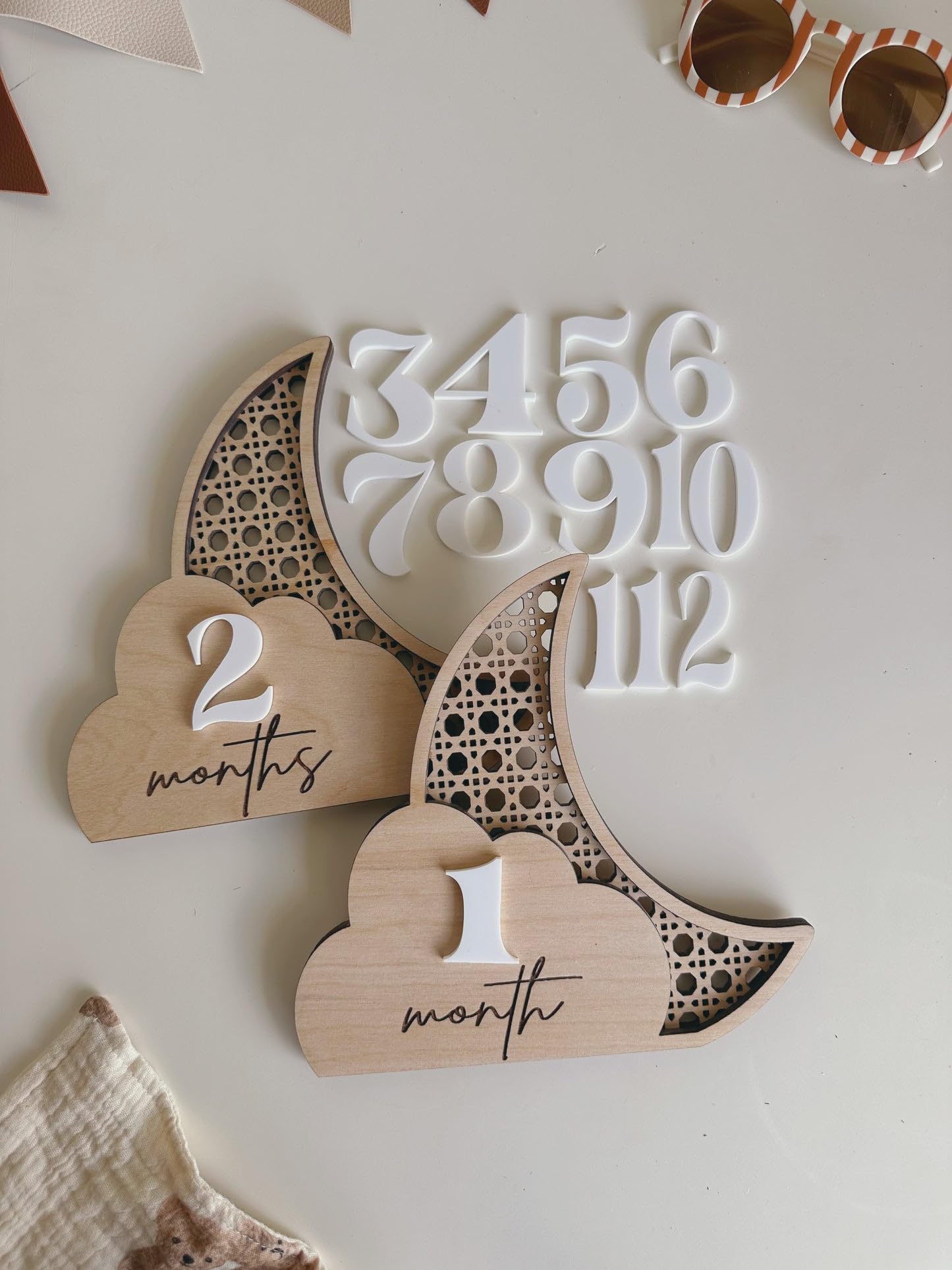 See full amazon price history chart for American Elm Moon Cloud Rattan Baby Milestone Card, Engraved Birch Plywood, 2 Discs (Month & Months) with 12 Interchangeable Acrylic Numbers American Elm Moon Cloud Rattan Baby Milestone Card, Engraved Birch Plywood, 2 Discs (Month & Months) with 12 Interchangeable Acrylic Numbers (B0D9NJ1KKY) Amazon Price History, Amazon Price Tracker
