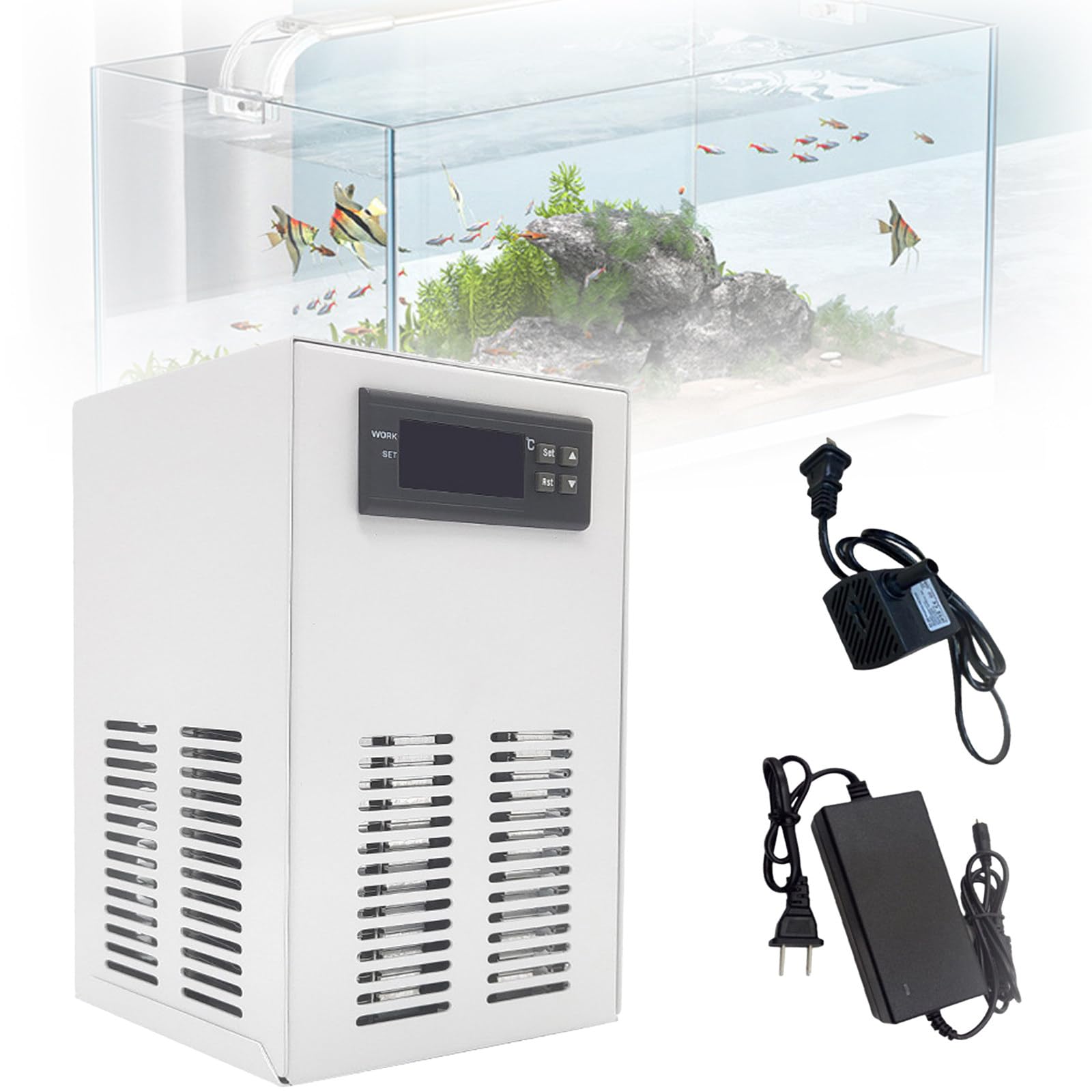 110 V/220 V, chłodziarka akwariowa, chłodziarka do upraw hydroponicznych o mocy 120 W, przeznaczona do upraw hydroponicznych, kąpieli w zimnej wodzie, kąpieli lodowych i akwariów