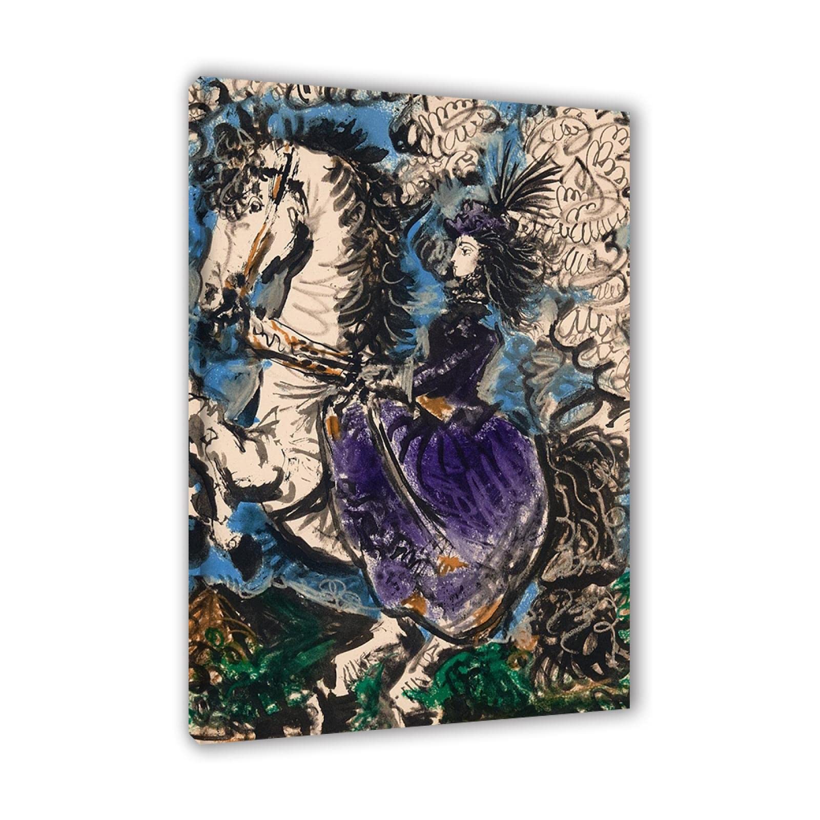 Amazon.co.jp: パブロ・ピカソ「馬上の貴婦人」キャンバスに複製。有名