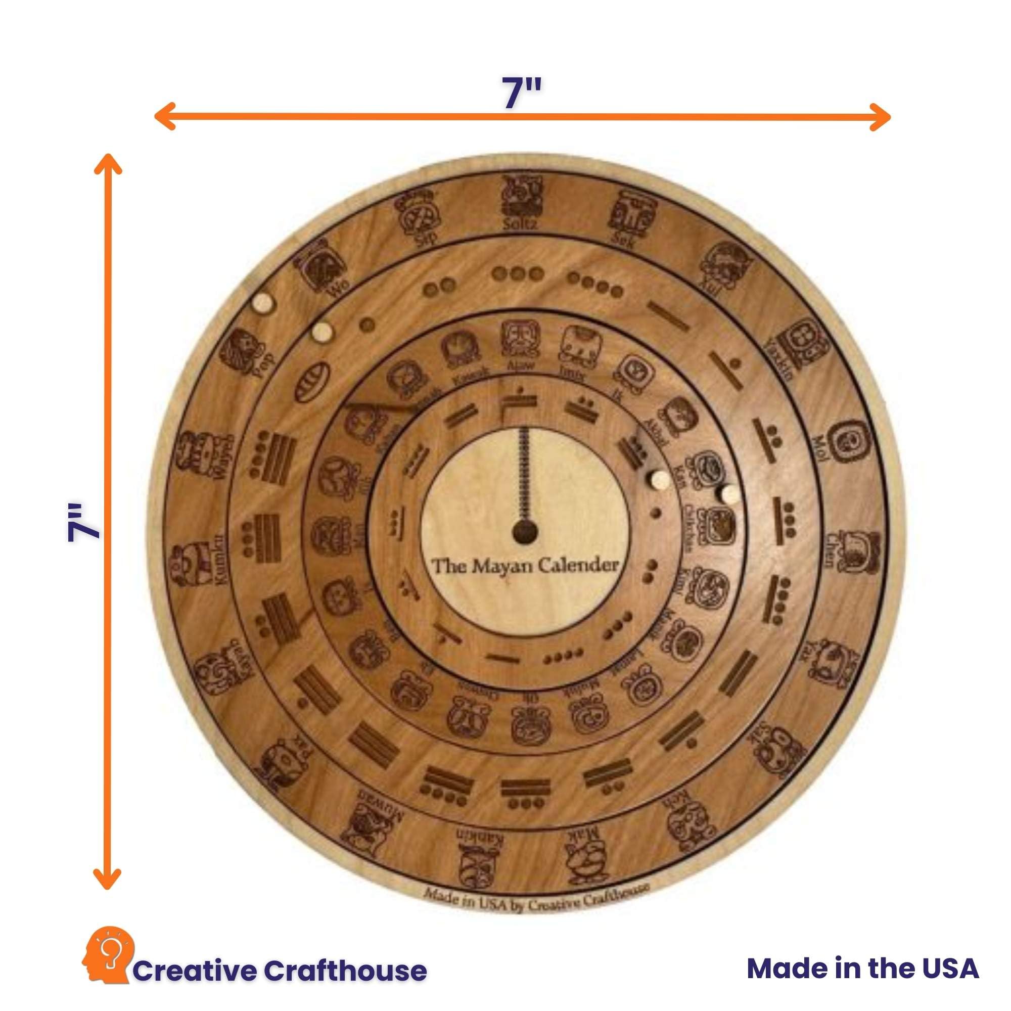 Amazon.com: Wooden Maya Calendar, 7x7 inches, Laser Engraved