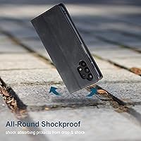 Vista 6 de Funda tipo cartera para Samsung Galaxy A32 5G con bloqueo RFID, tarjetero y función atril magnético, funda de cuero con tapa para Samsung Galaxy A32