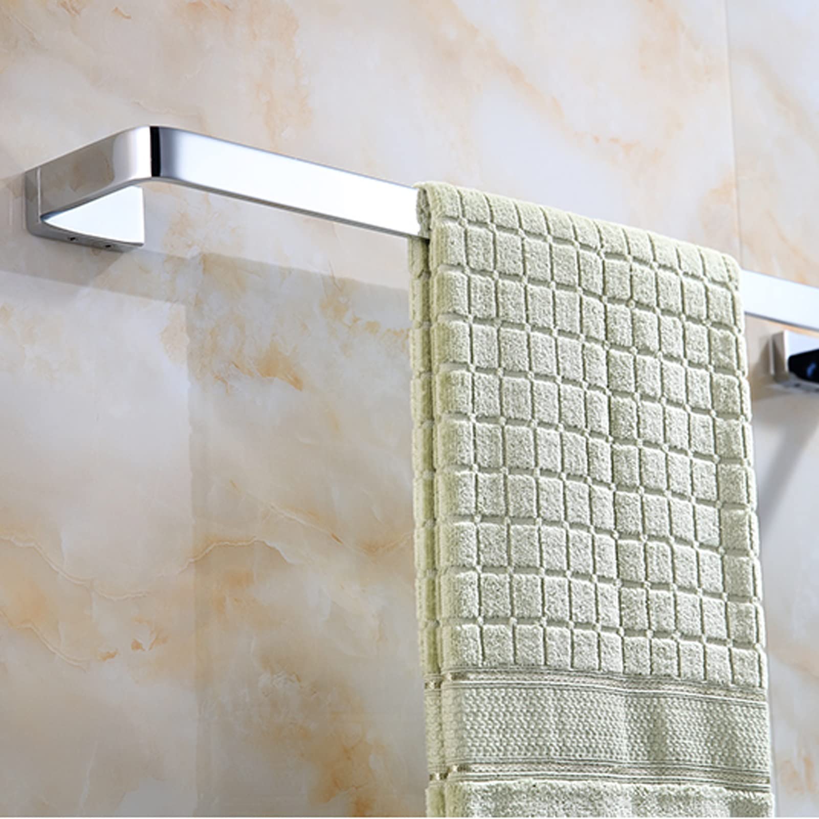 Toallero para baño y Cocina, toallero Individual de Cobre con Acabado Cromado Pulido, toallero montado en la Pared, 4 tamaños: 30 cm, 40 cm, 50 cm, 60 cm (Size : 40cm)