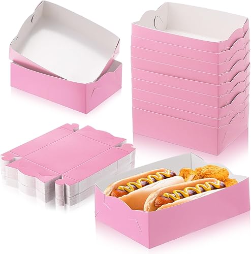 Miniatura 1 de Uiifan 100 bandejas de papel de 2 libras, bandejas desechables para nachos, de cartón, de papel de Halloween, botes, bandejas de servir para perros