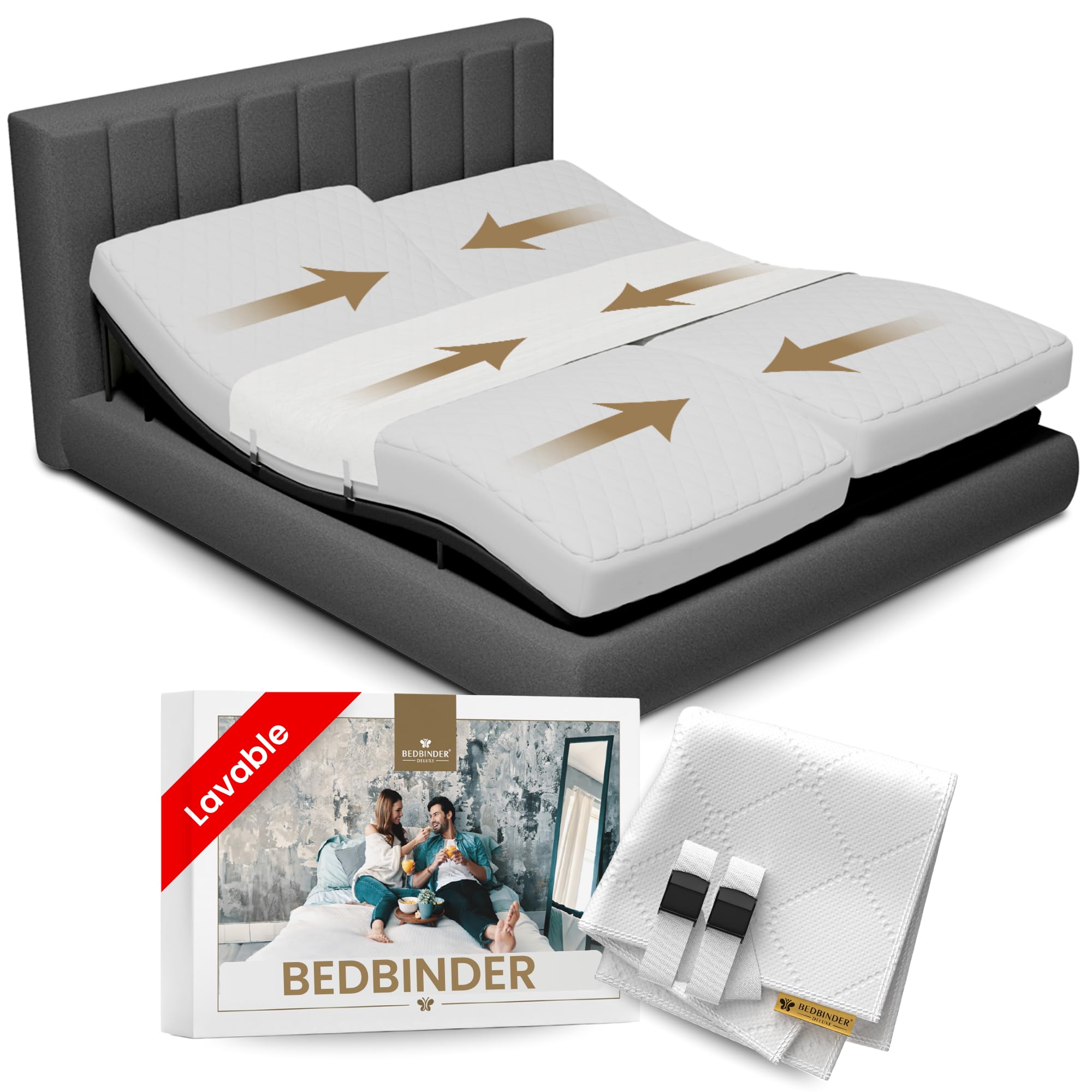 Cuña Unir Colchones - Ajustador De Camas para Unir Dos Colchones de 90 - Funciona Muy Bien con Mattress Topper Double Bed y reemplaza Cama Puente