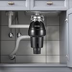 VEVOR Élimination des ordures, 3/4 HP 3260RPM Éliminer les déchets alimentaires en continu, 3-Bolt Système de broyage des déchets alimentaires avec réduction du bruit, cordon d'alimentation & Garde à éclats pour les éviers de cuisine