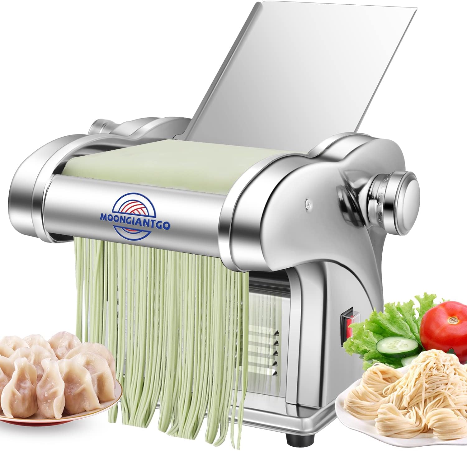 Moongiantgo Macchina per la Pasta Fresca Elettrica Tirapasta Elettrico
