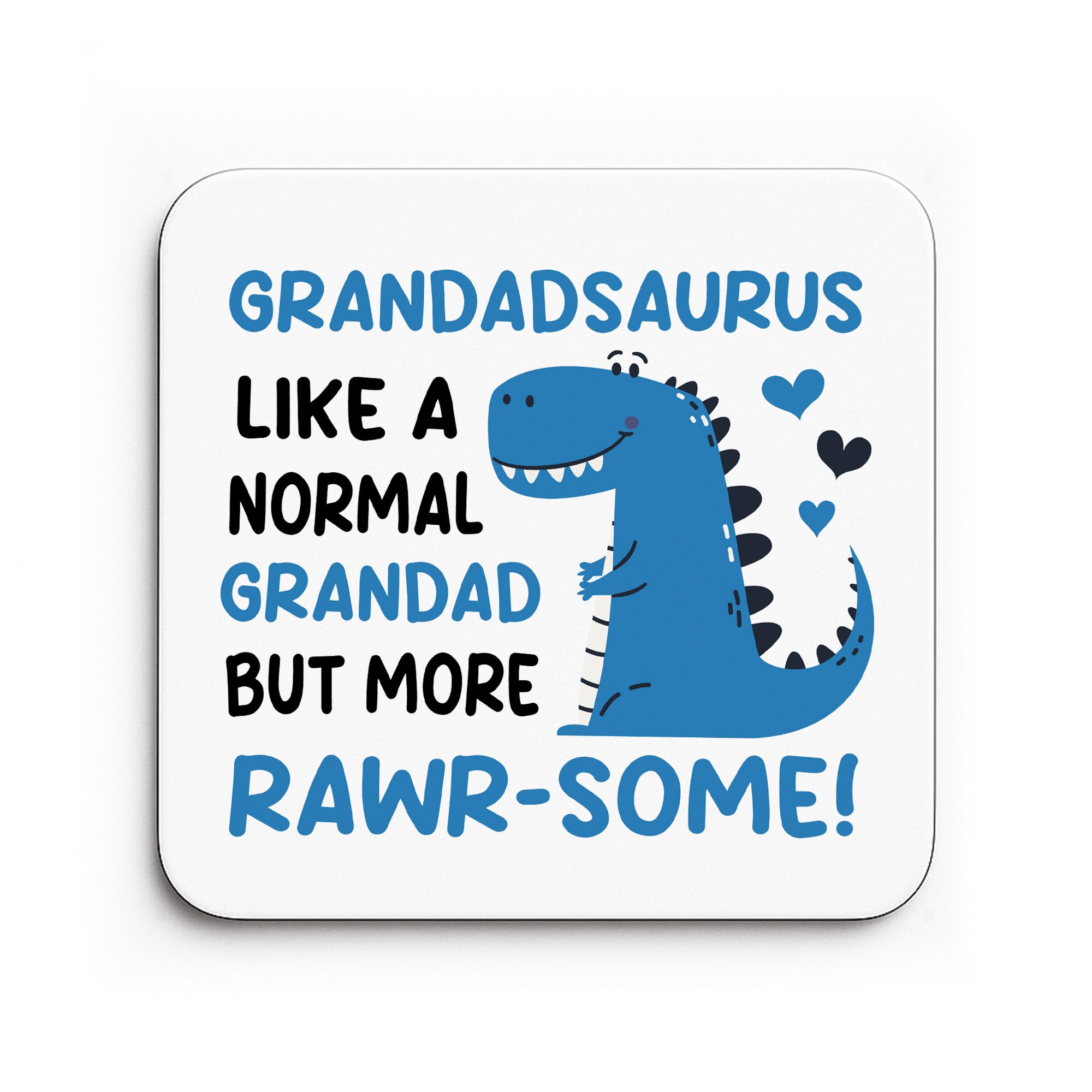 Red Ocean White Grandad Coaster Novelty Grandadsaurus Funny Gift For Birthday For Grandad Grandfather From Granddaughter Grandson