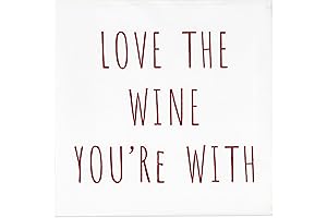 Gift Boutique Wine Tasting Party Napkins 100-Piece Wine Quotes Decorative Beverage Napkins