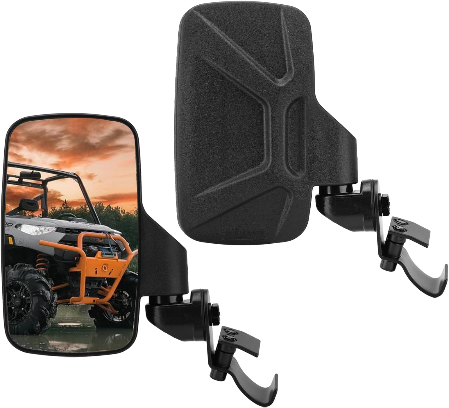 Ranger Door Mounted Mirror and Round Tube Roll Cage Center