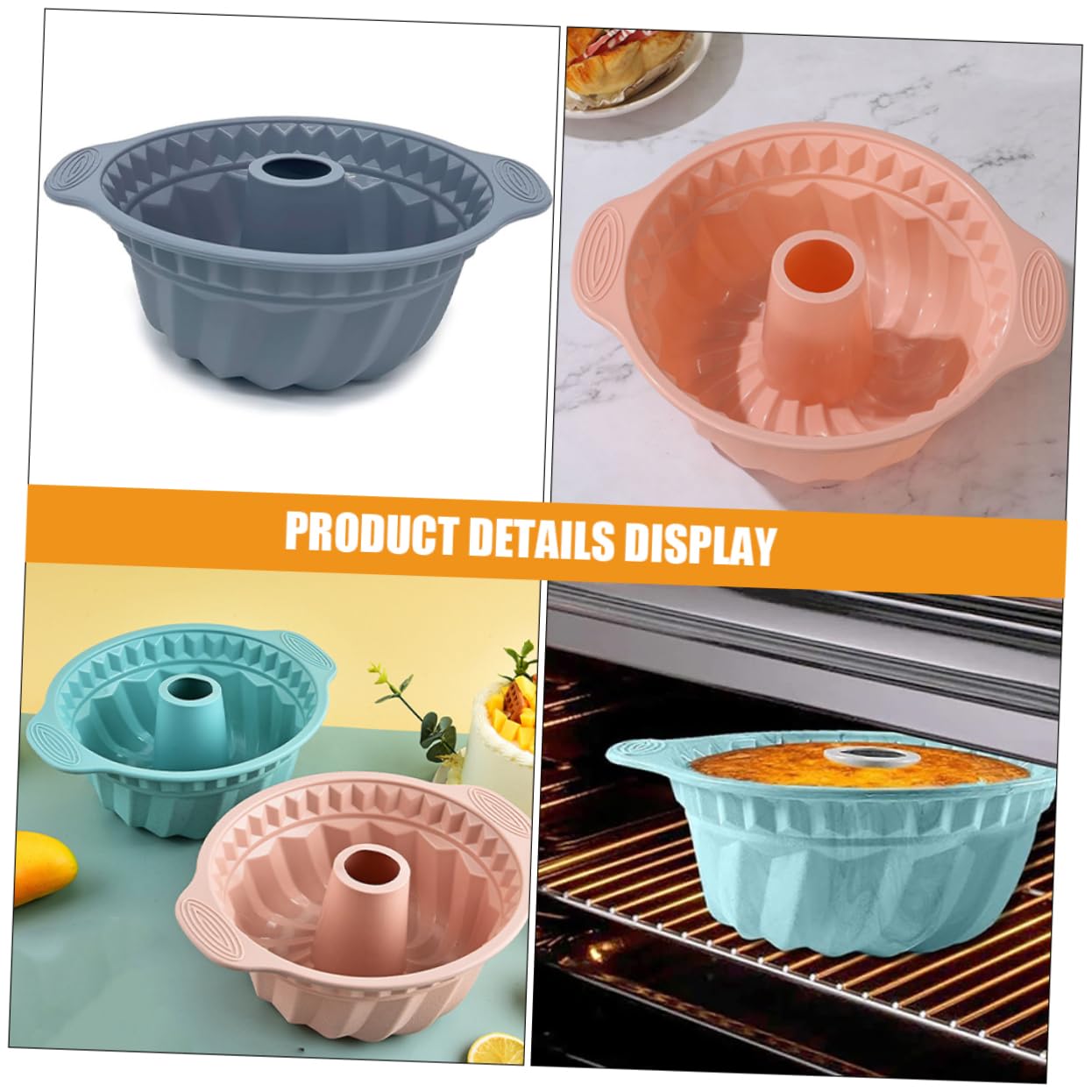 Mipcase 3piezas Moldes De Silicona Flexibles para Tartas y Pasteles Redondos Antiadherentes Adecuados para Lavavajillas