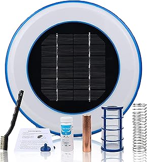 Solar Pool Ionizer, Solar Powered Pool Ionizer Cleaner, Swimming Pool SPA Fountain Cleaning Equipment, Pool Water Clarifier Swimming Pool Clarifier for Clean Pools, Spas