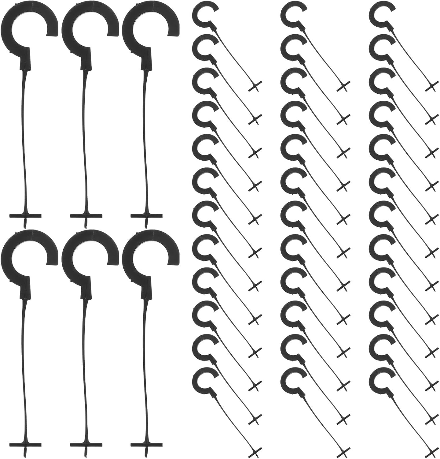 TEHAUX 5000pcs Clothing Tagging Gun Fasteners, Plastic Tag Pins | T-Bar Attachments for Retail Merchandise Labeling and Apparel Price Tagging Supplies Black
