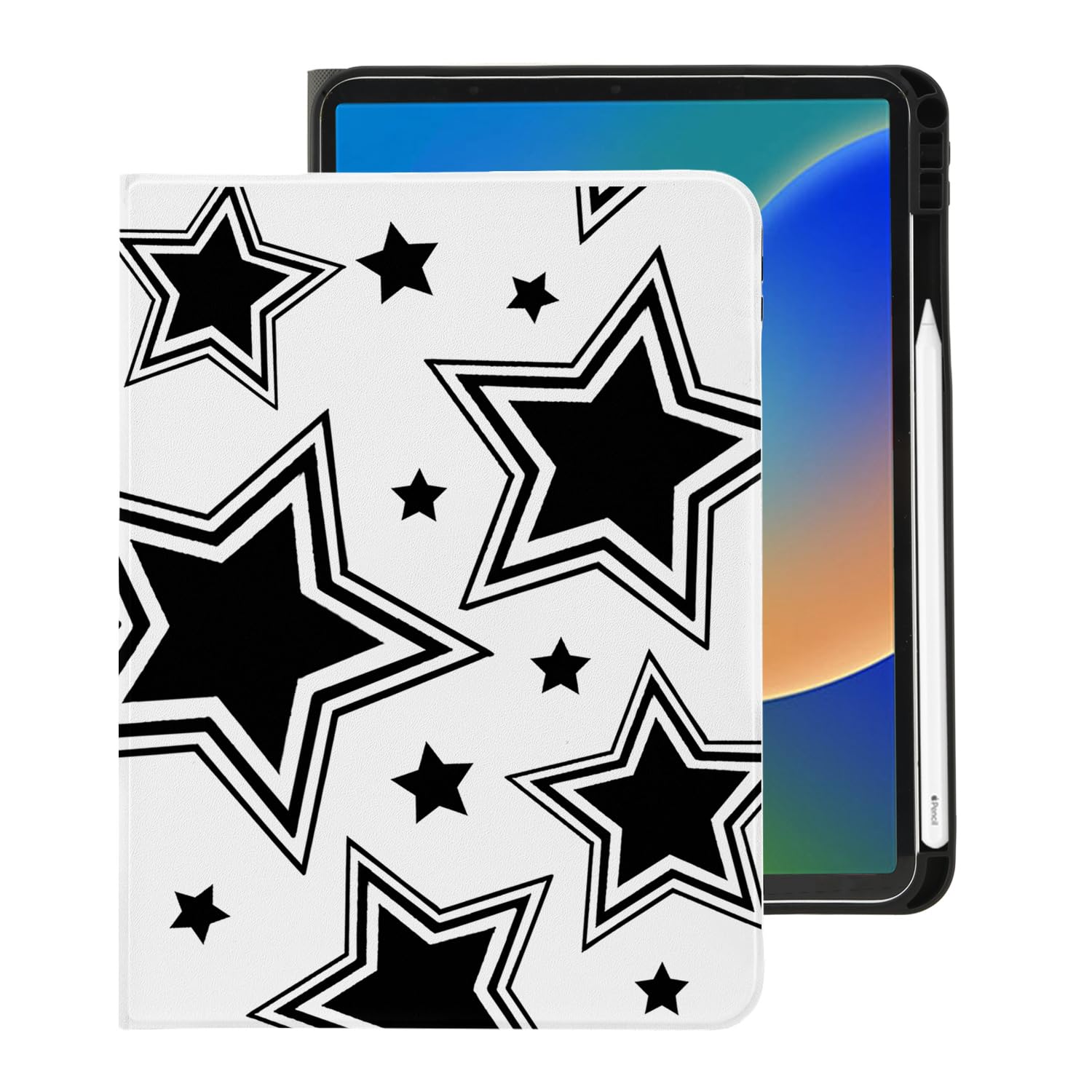 Cute Kawaii Y2K Star for iPad (A16) Case 11th/10th Generation 11''/10.9'' 2025/2022 with Pencil Holder, Auto Sleep/Wake and Multiple Viewing Angles,