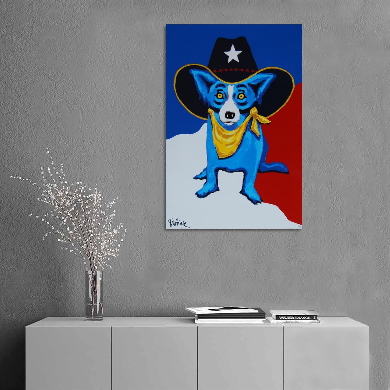 Amazon.com: George Rodrigue Blue Dog(I Wanna Be A Texas Ranger